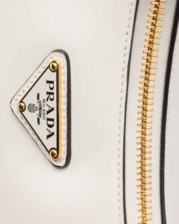 Prada Arqué mini leather shoulder bag - White Prada Arqué mini leather shoulder bag - White