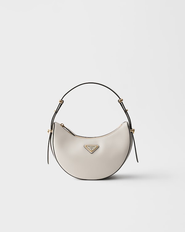 Prada Arqué mini leather shoulder bag - White Prada Arqué mini leather shoulder bag - White