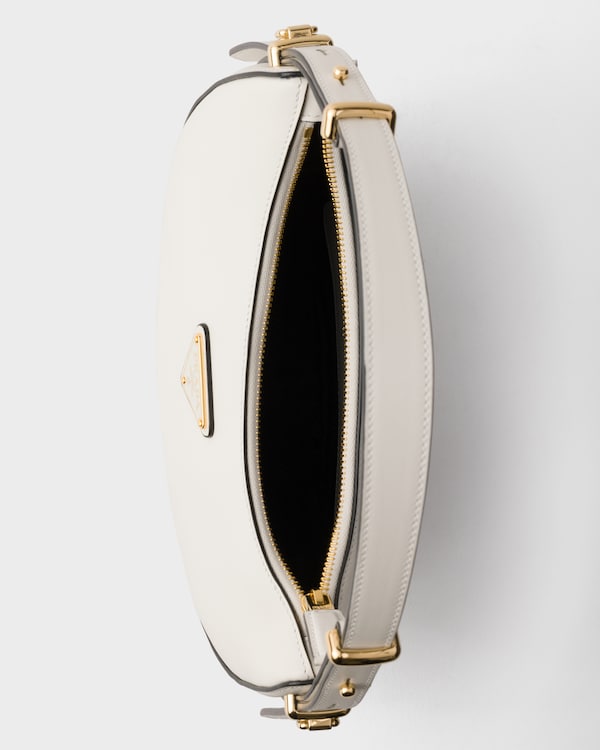 Prada Arqué mini leather shoulder bag - White Prada Arqué mini leather shoulder bag - White