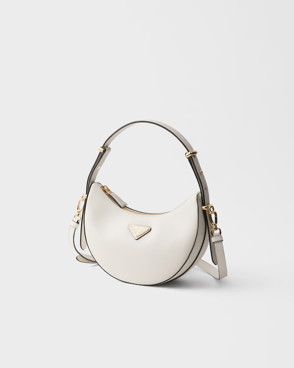 Prada Arqué mini leather shoulder bag - White Prada Arqué mini leather shoulder bag - White