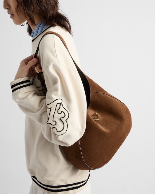 Medium suede shoulder bag - Cocoa Brown Medium suede shoulder bag - Cocoa Brown