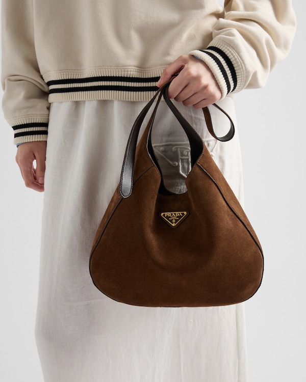 Medium suede shoulder bag - Cocoa Brown Medium suede shoulder bag - Cocoa Brown