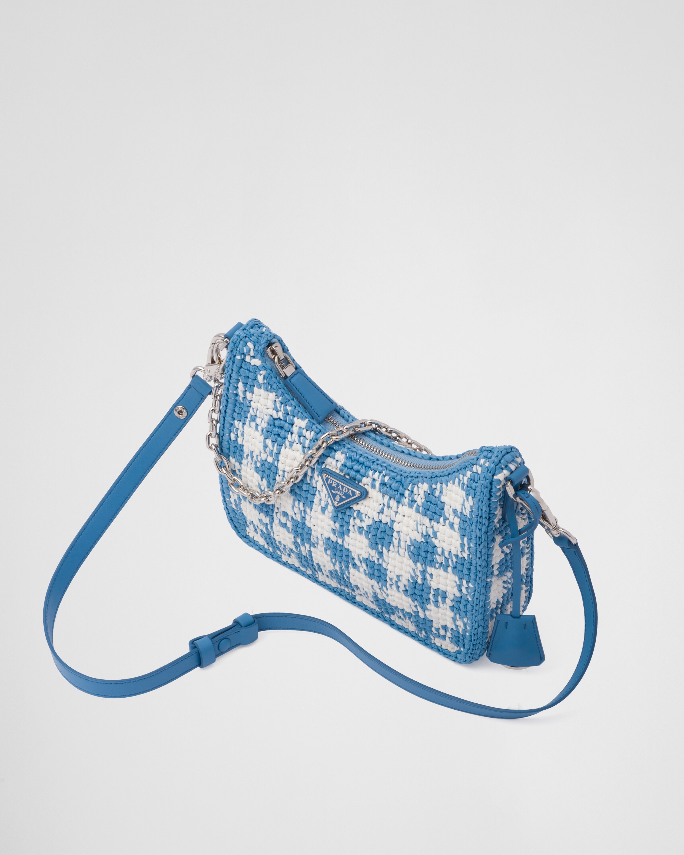 Light Blue Prada ReEdition raffia minibag Prada