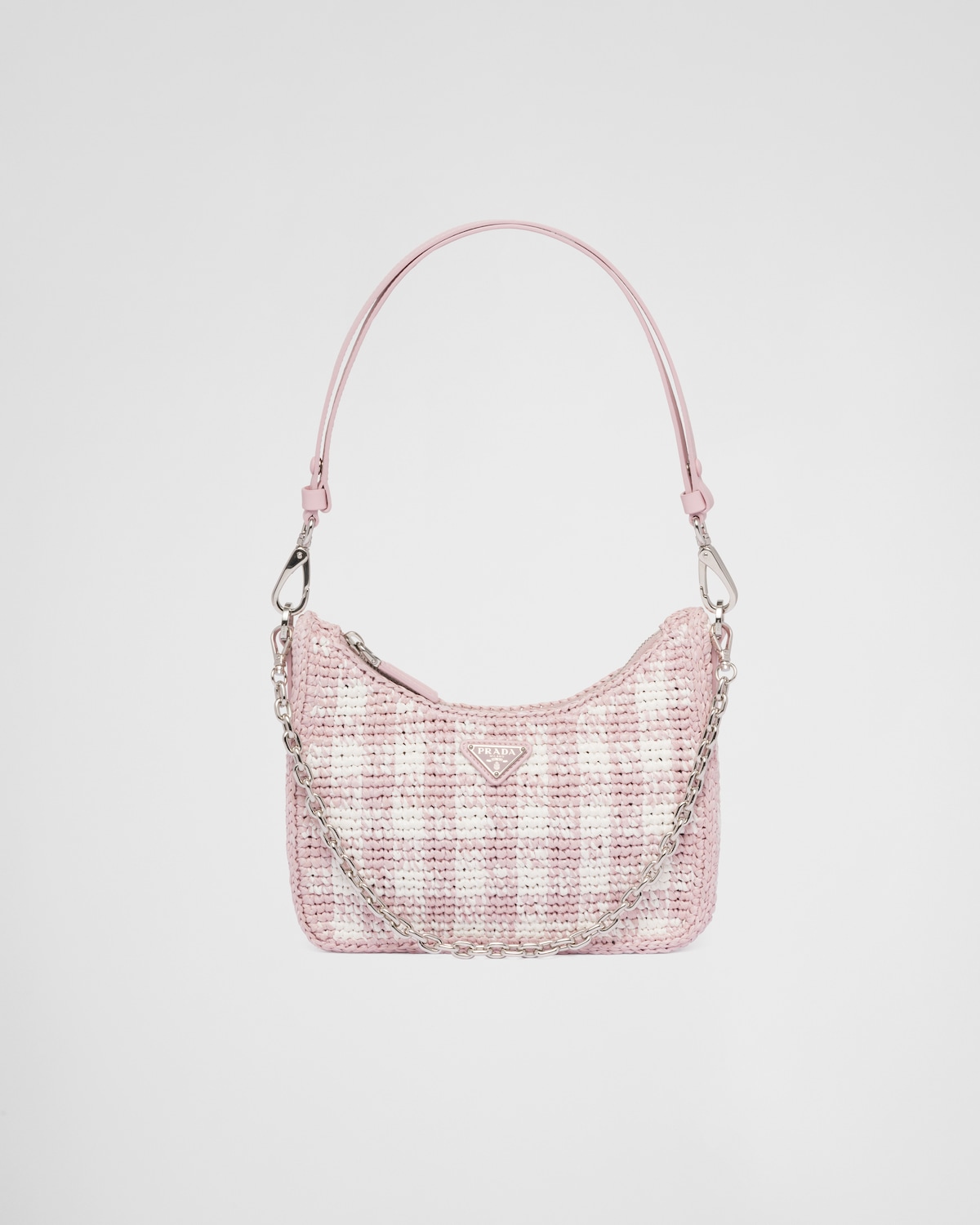 Alabaster Pink Prada Reedition Crochet Minibag PRADA