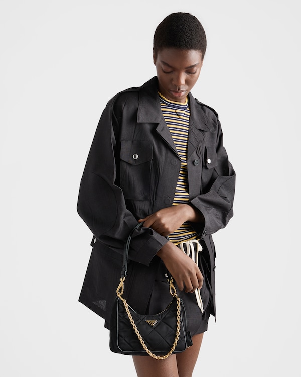 프라다 리에디션 퀼팅 리나일론 미니백 - 블랙 프라다 리에디션 퀼팅 리나일론 미니백 - 블랙