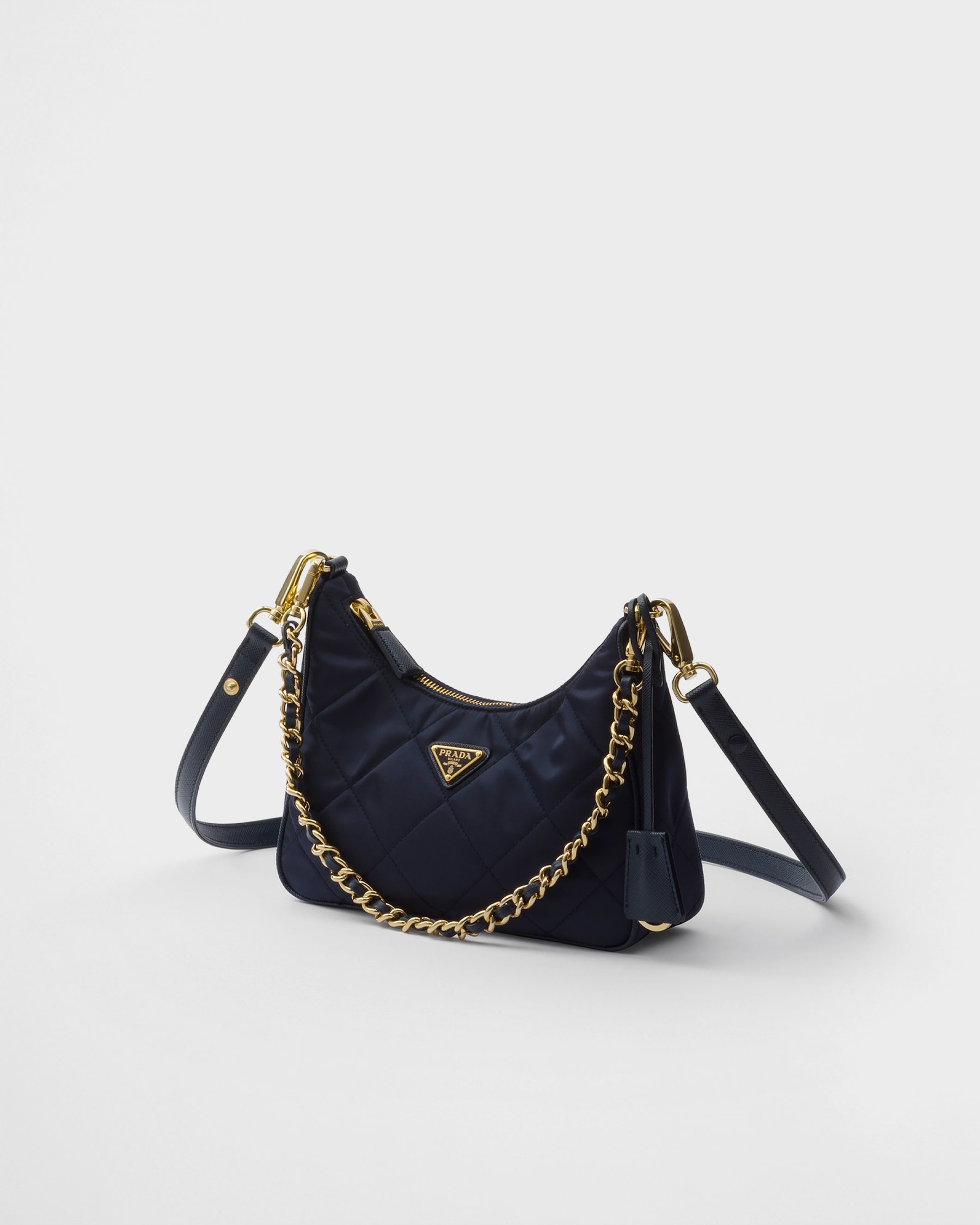 PRADA 25S ENCHAINE MINI BAG 22 IN CARAMEL BROWN SUEDE GOLD HARDWARE