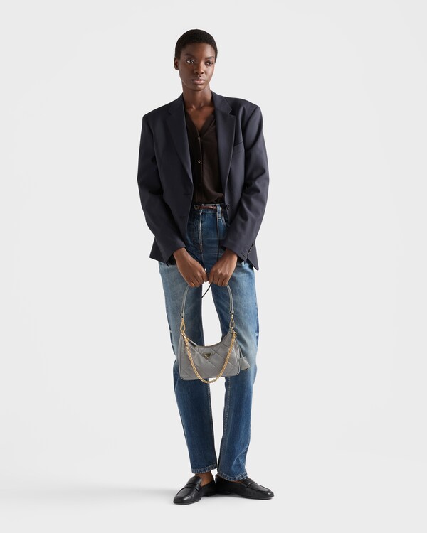 Prada Re-Edition quilted Re-Nylon mini-bag - Cloudy Gray Prada Re-Edition quilted Re-Nylon mini-bag - Cloudy Gray