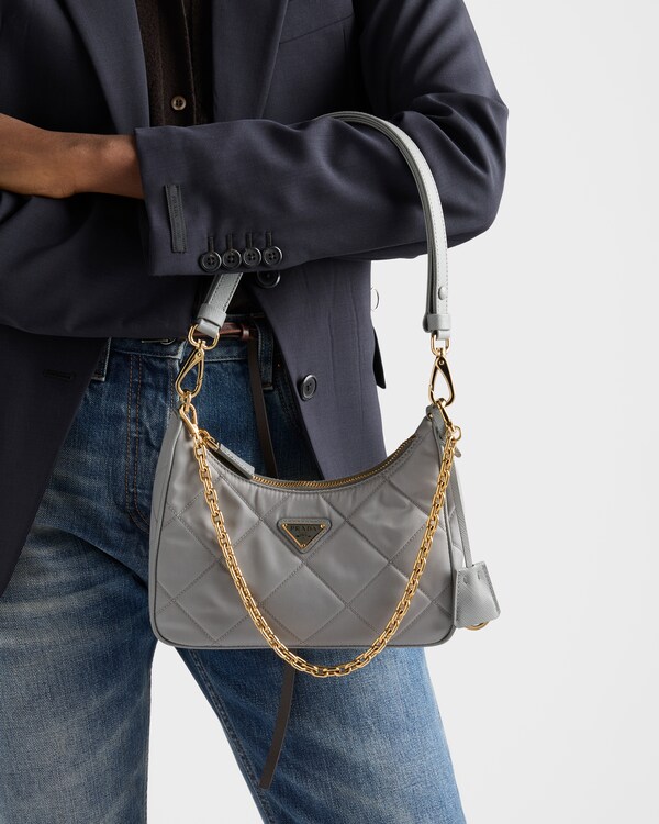 Prada Re-Edition quilted Re-Nylon mini-bag - Cloudy Gray Prada Re-Edition quilted Re-Nylon mini-bag - Cloudy Gray