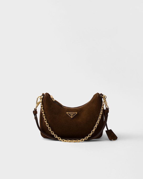 Prada Re-Edition mini suede bag - Cocoa Brown Prada Re-Edition mini suede bag - Cocoa Brown