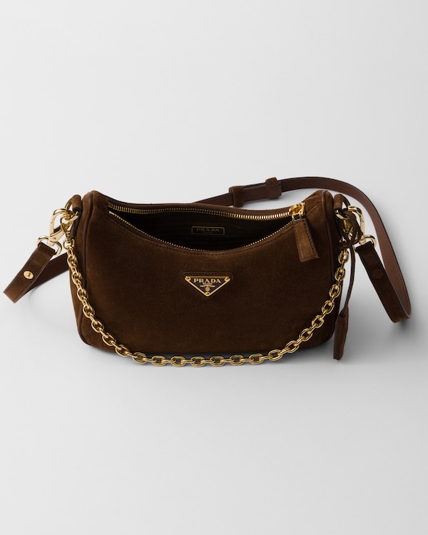 Prada Re-Edition mini suede bag - Cocoa Brown Prada Re-Edition mini suede bag - Cocoa Brown
