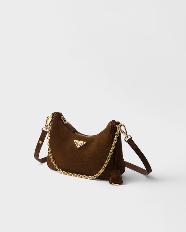 Prada Re-Edition mini suede bag - Cocoa Brown Prada Re-Edition mini suede bag - Cocoa Brown
