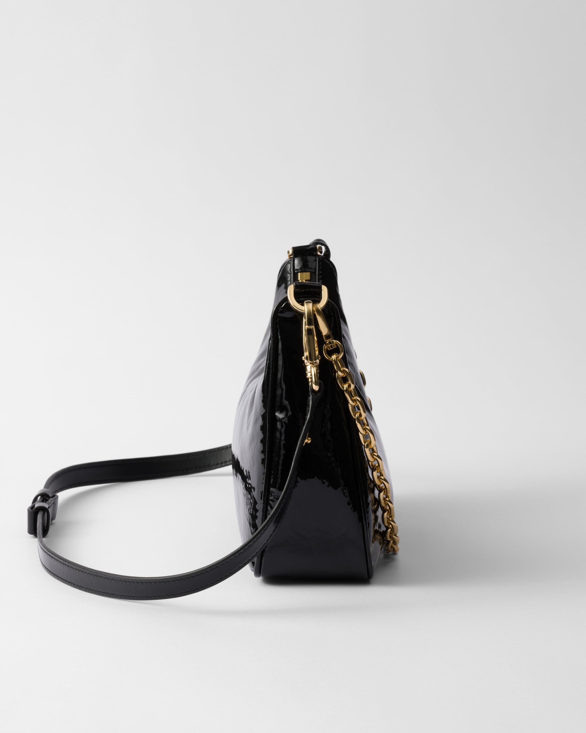 Black Prada Re-edition Naplak Patent Leather Mini-bag | PRADA Black Prada Re-edition Naplak Patent Leather Mini-bag | PRADA