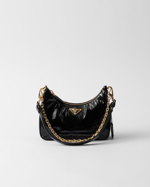 注目 Black PRADA | mini-bag velvet Re-Edition Prada バッグ