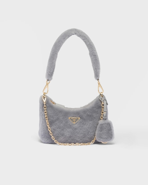 shearling mini bag prada