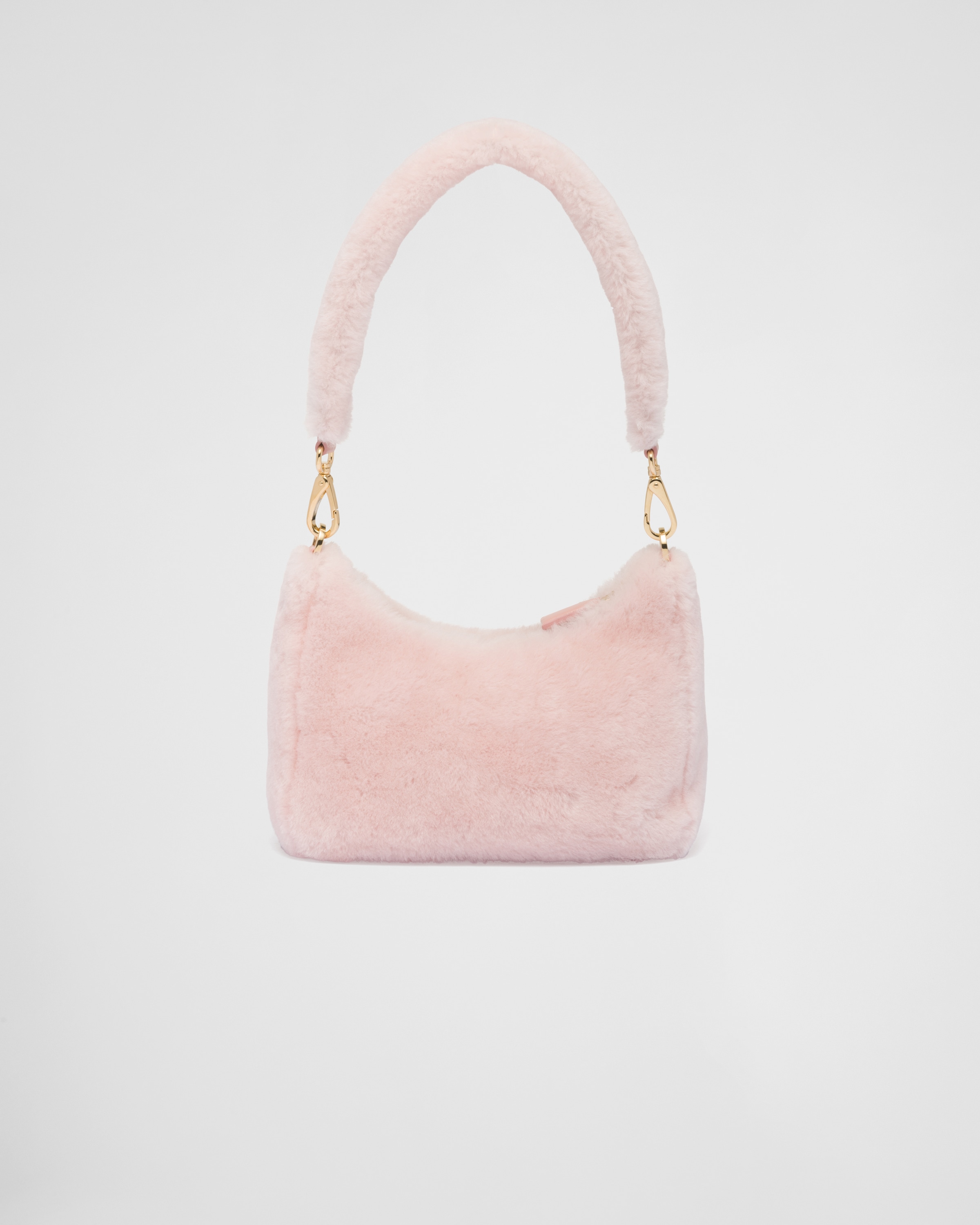 Orchid Pink Prada Galleria shearling mini-bag, Prada