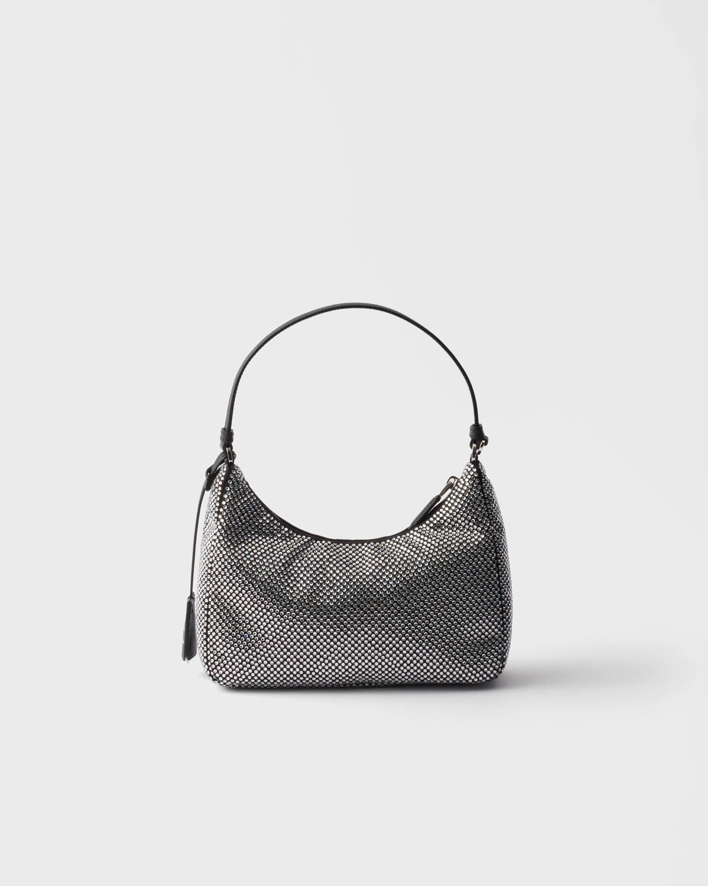 Prada Re-Edition 2005 mini crystal-studded satin bag