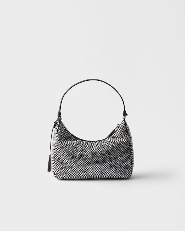 Prada Re-Edition 2005 mini crystal-studded satin bag Prada Re-Edition 2005 mini crystal-studded satin bag