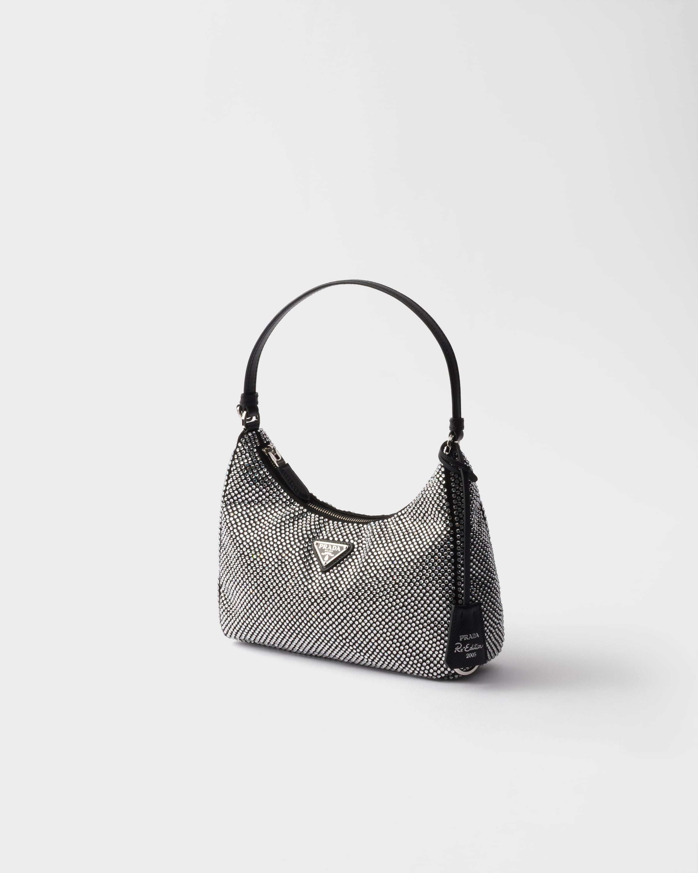Prada Re-Edition 2005 mini crystal-studded satin bag