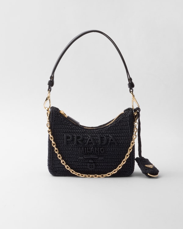 حقيبة صغيرة كروشيه Prada Re-Edition - أسود حقيبة صغيرة كروشيه Prada Re-Edition - أسود