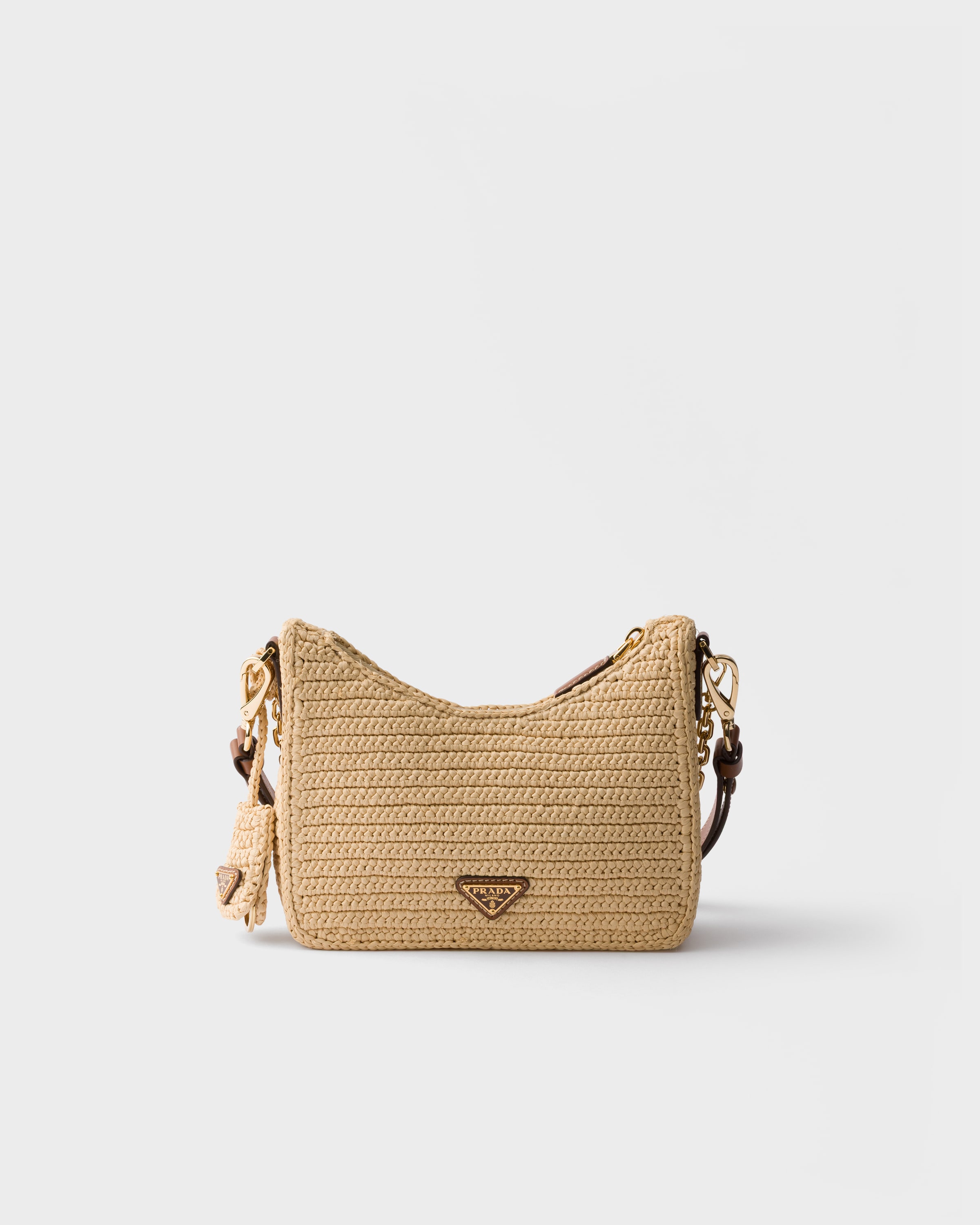 PRADA ミニバッグ Natural Prada Jardinière mini linen blend bag | PRADA - United States