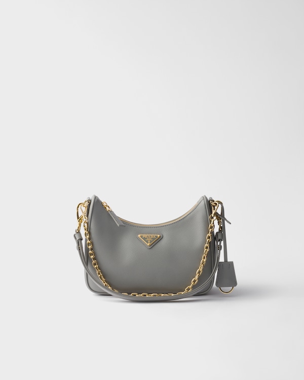 Prada Re-Edition mini Saffiano leather bag - Cloudy Gray Prada Re-Edition mini Saffiano leather bag - Cloudy Gray