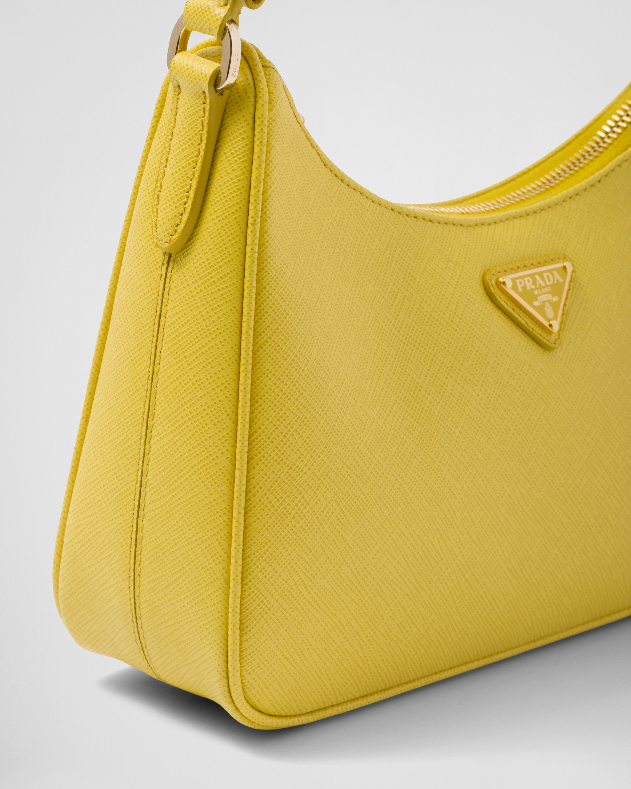 Prada Saffiano Leather Mini Bag in Yellow