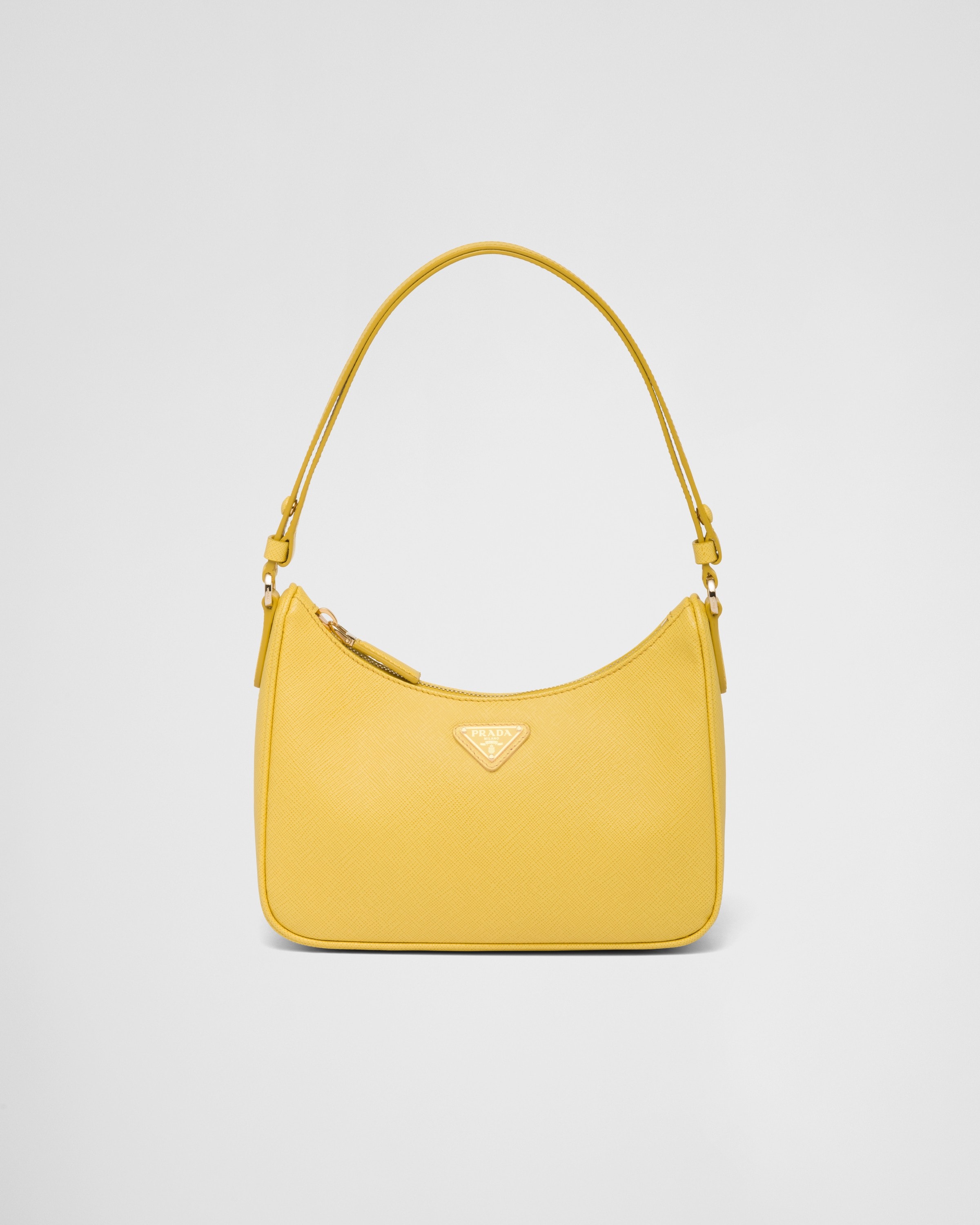 Minibolso de piel Saffiano Amarillo Sol | Prada Minibolso de piel Saffiano Amarillo Sol | Prada