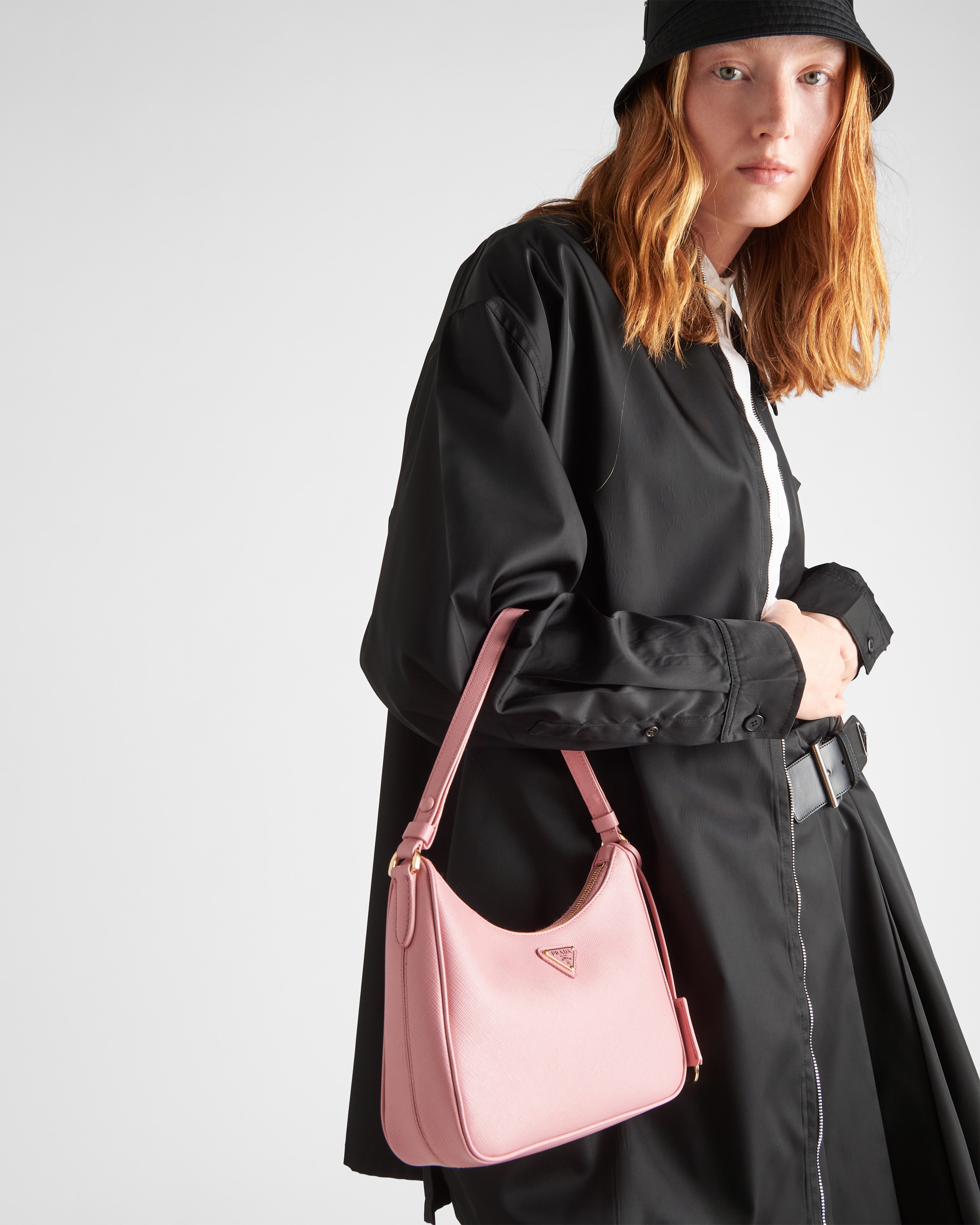 Pink prada top mini bag