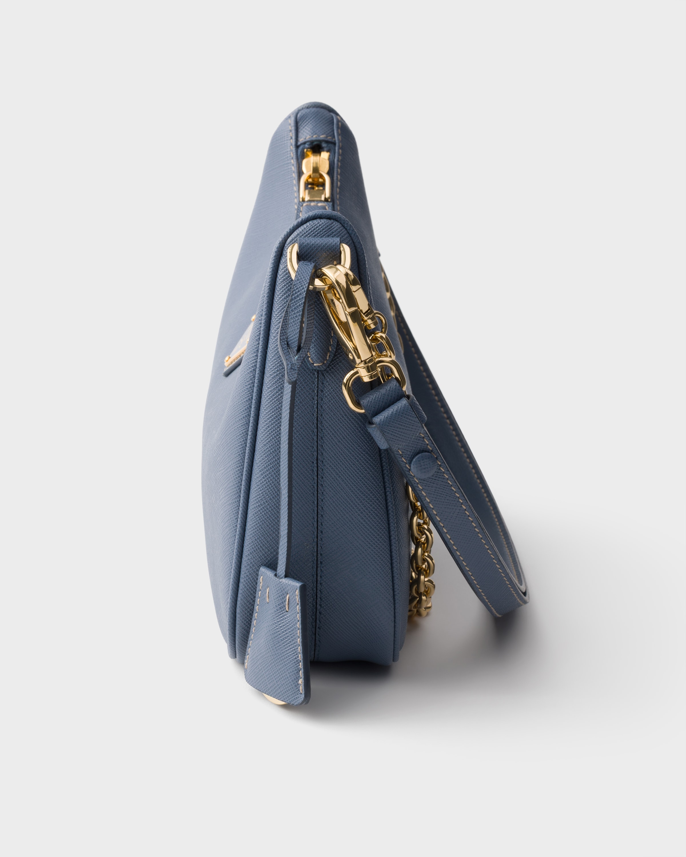 Aviation Blue Prada Re-Edition mini Saffiano leather bag | PRADA Aviation Blue Prada Re-Edition mini Saffiano leather bag | PRADA