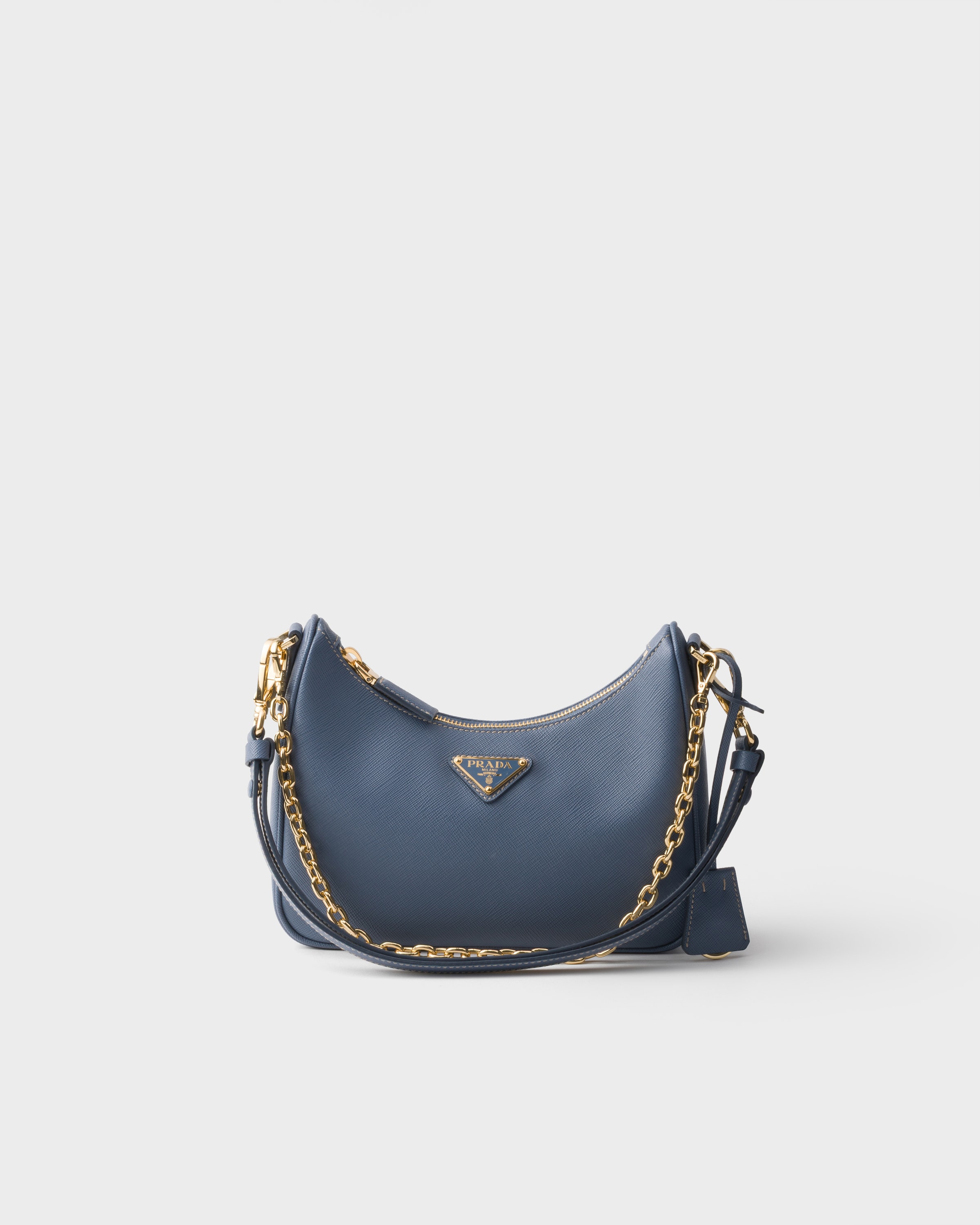 Aviation Blue Prada Re-Edition mini Saffiano leather bag | PRADA