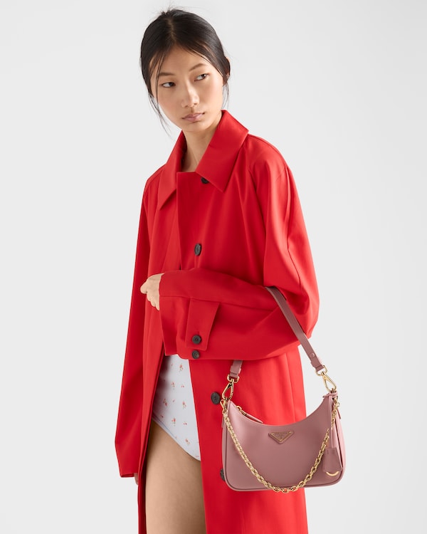 Prada Re-Edition Saffiano 皮革迷你袋 - 蜜桃色 5 Prada Re-Edition Saffiano 皮革迷你袋 - 蜜桃色 5