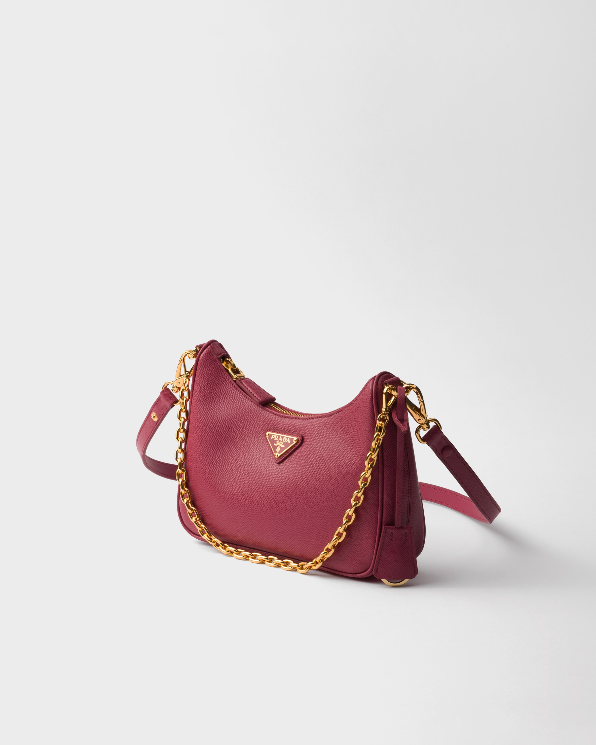 Bruyere Pink Prada Re-Edition Saffiano leather mini-bag | PRADA