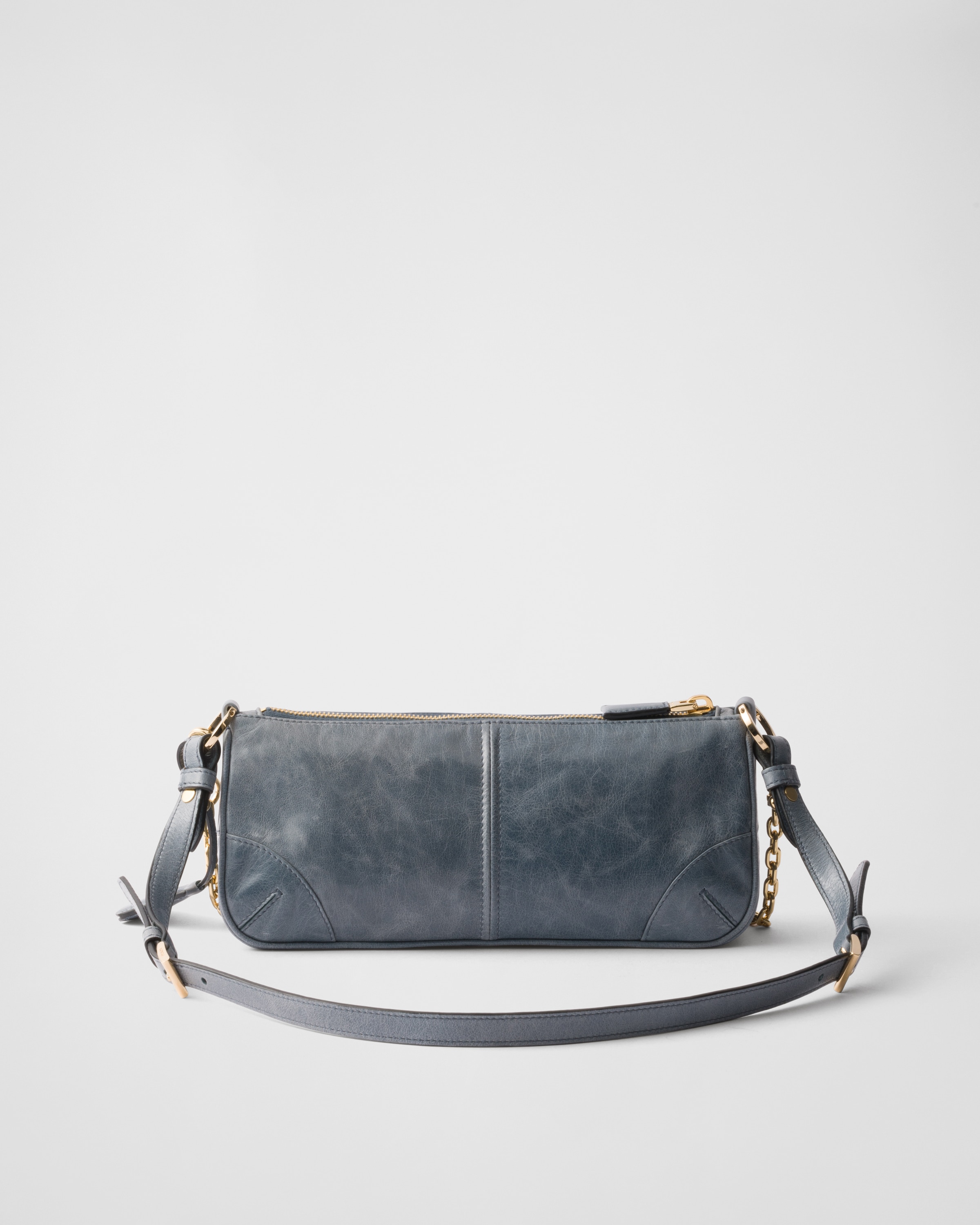 Prada Re-edition 2002 Medium Leather Shoulder Bag In Air Force Blue