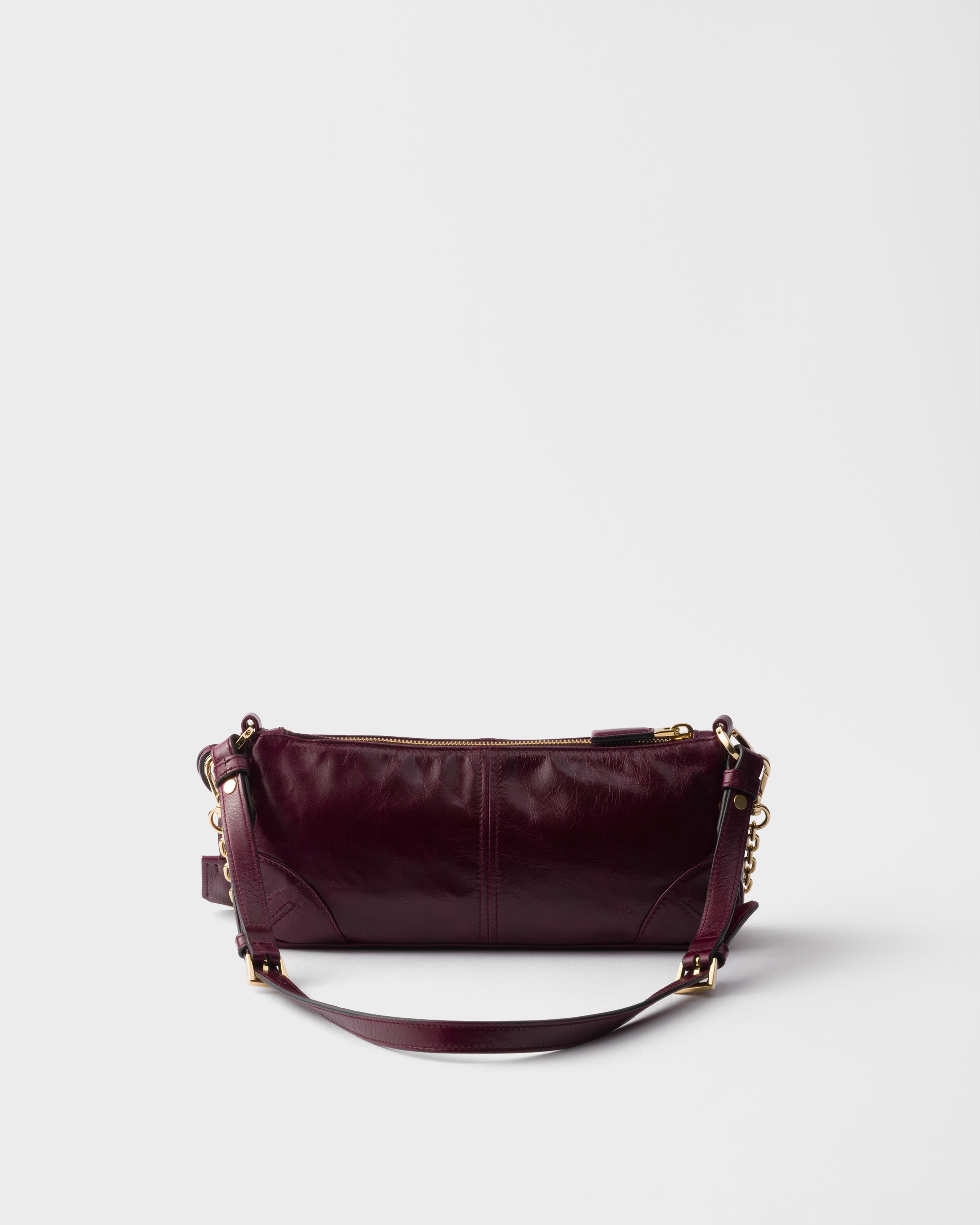 Burgundy Prada Re-edition 2002 Medium Leather Shoulder Bag