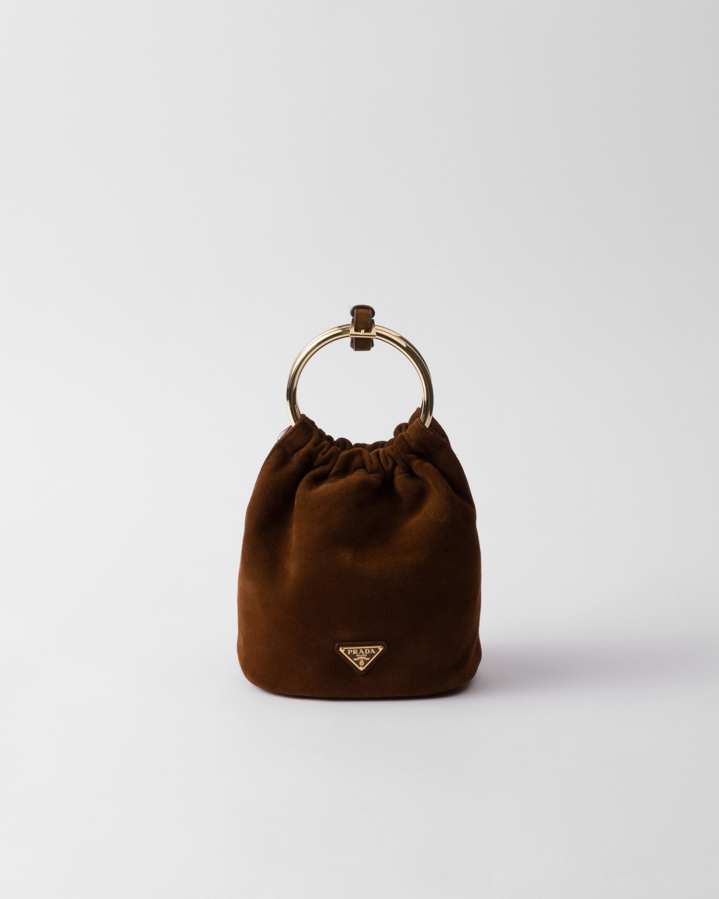 Cocoa Brown Suede Mini bag PRADA