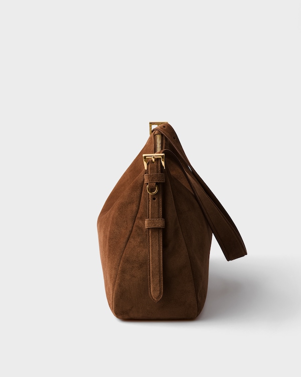 Grand sac à bandoulière Prada Aimée en veau velours Grand sac à bandoulière Prada Aimée en veau velours