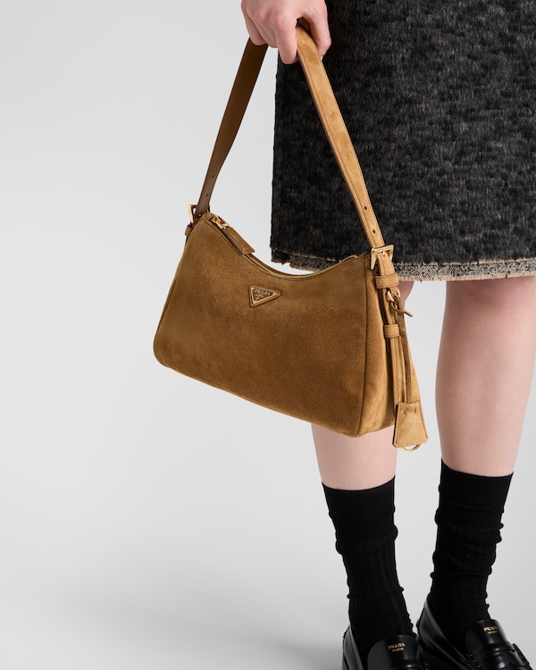 Prada Aimée medium suede shoulder bag Prada Aimée medium suede shoulder bag