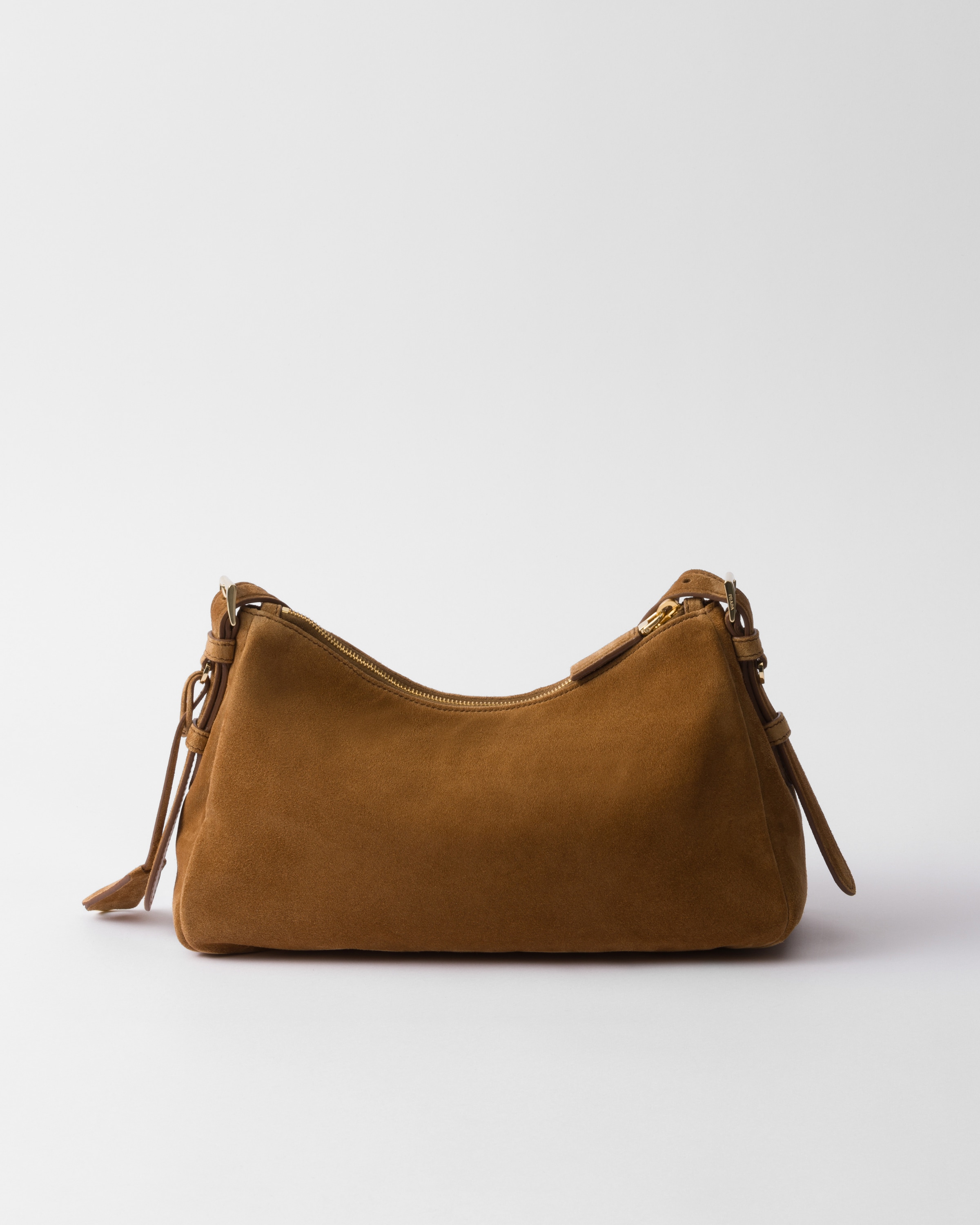 Prada Medium Aimée Suede Shoulder Bag In Cinnamon