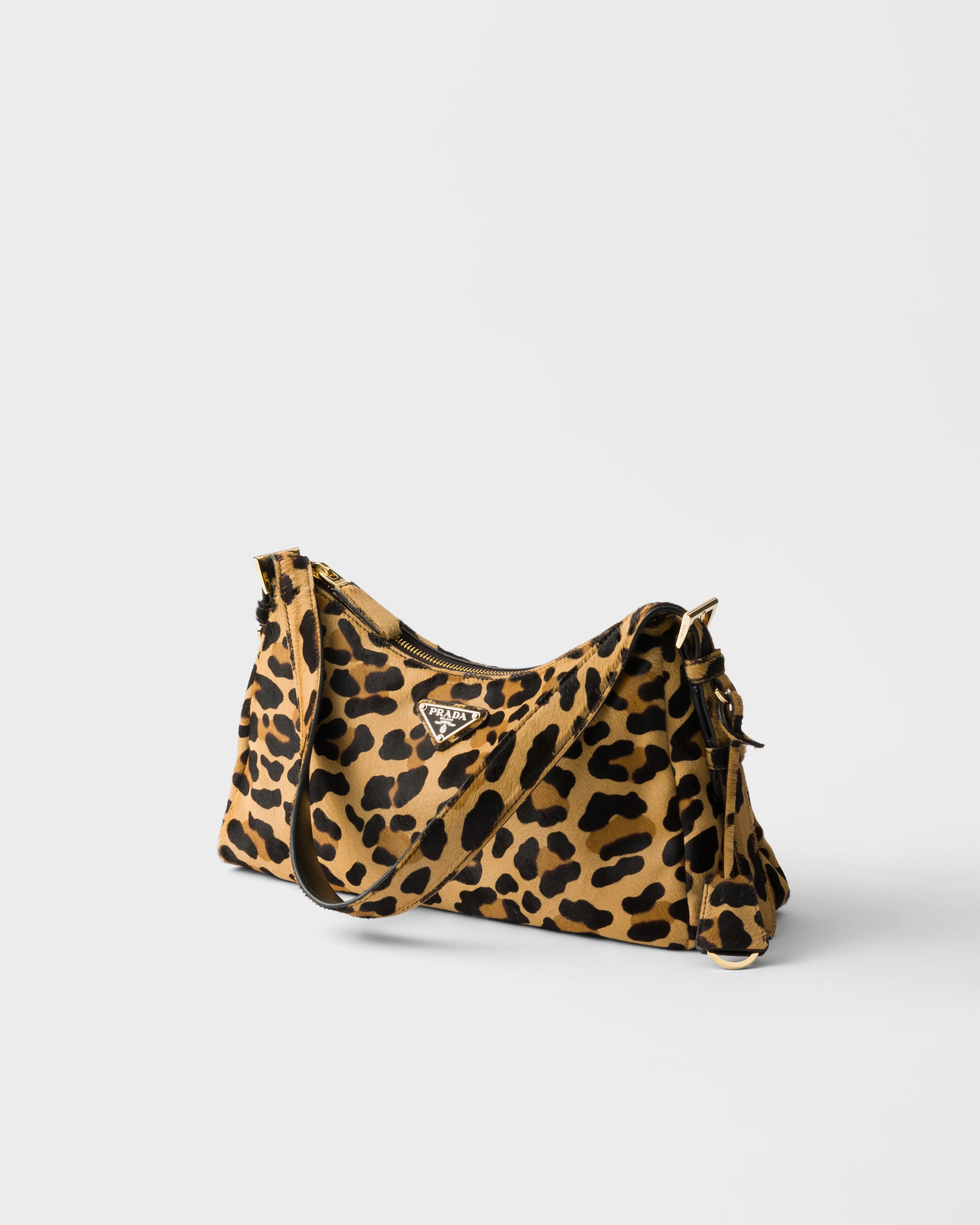 Honey Prada Aimèe Medium Printed Leather Shoulder Bag | PRADA