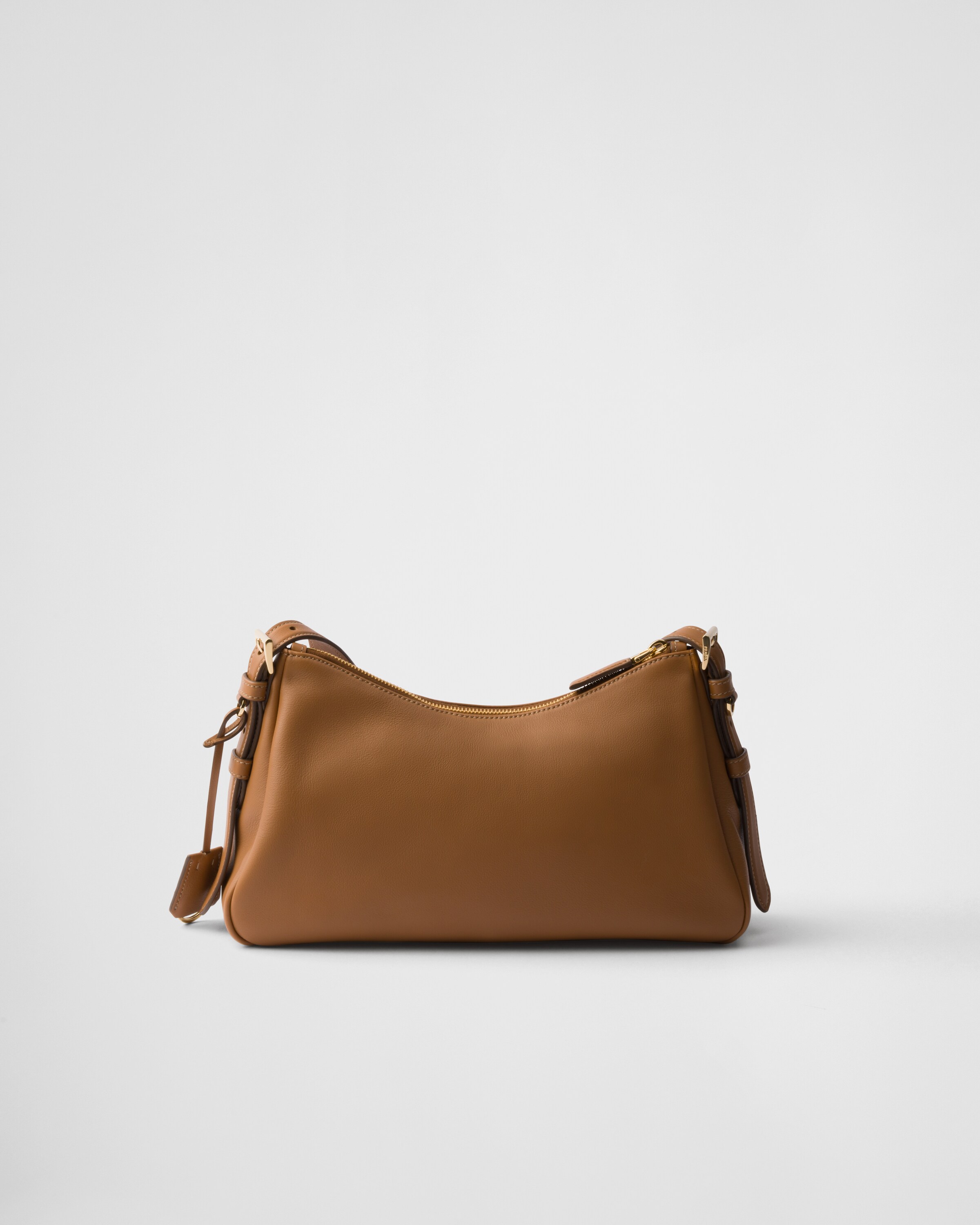 キャメル プラダ エメ ミディアム レザー ショルダーバッグ | PRADA