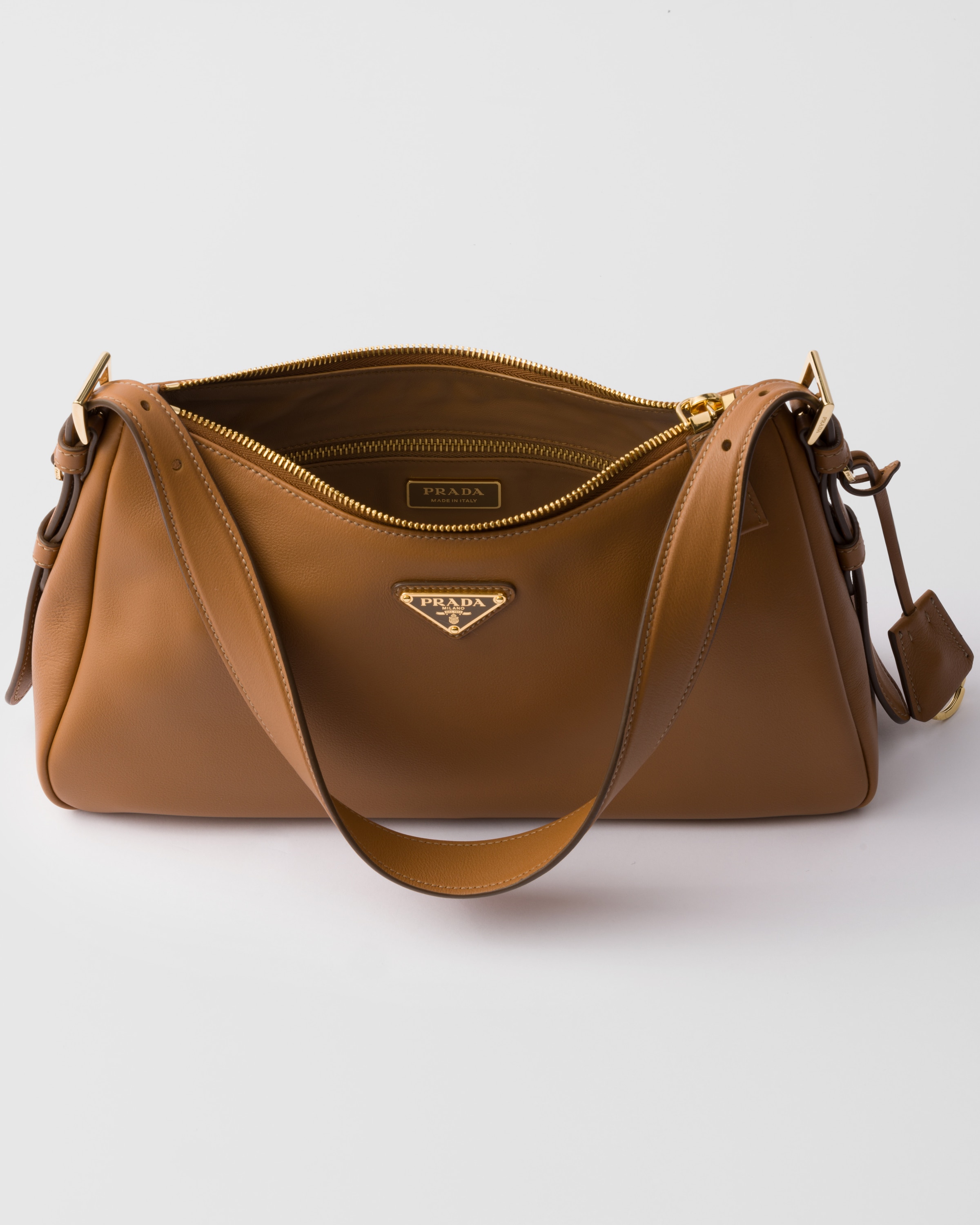 【PRADA】エメ ミディアム レザー ショルダーバッグ★キャラメル キャメル プラダ エメ ミディアム レザー ショルダーバッグ | PRADA