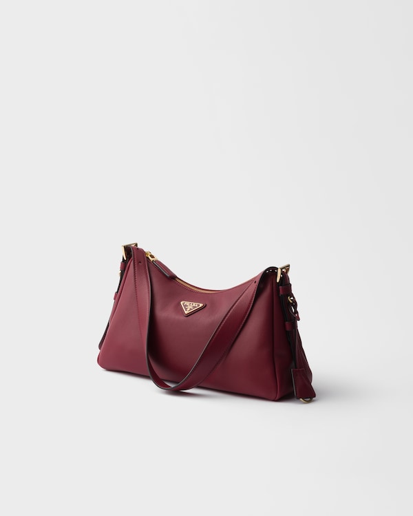 Bolso bandolera mediano Prada Aimée de piel - Carmesí Bolso bandolera mediano Prada Aimée de piel - Carmesí