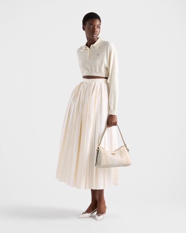 Prada Aimèe medium python leather shoulder bag - Sand Beige Prada Aimèe medium python leather shoulder bag - Sand Beige