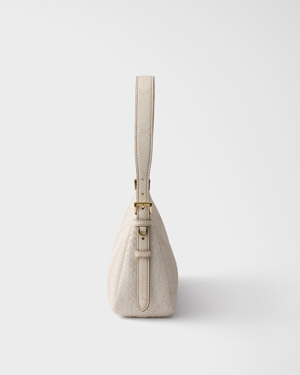 Prada Aimèe medium python leather shoulder bag - Sand Beige Prada Aimèe medium python leather shoulder bag - Sand Beige