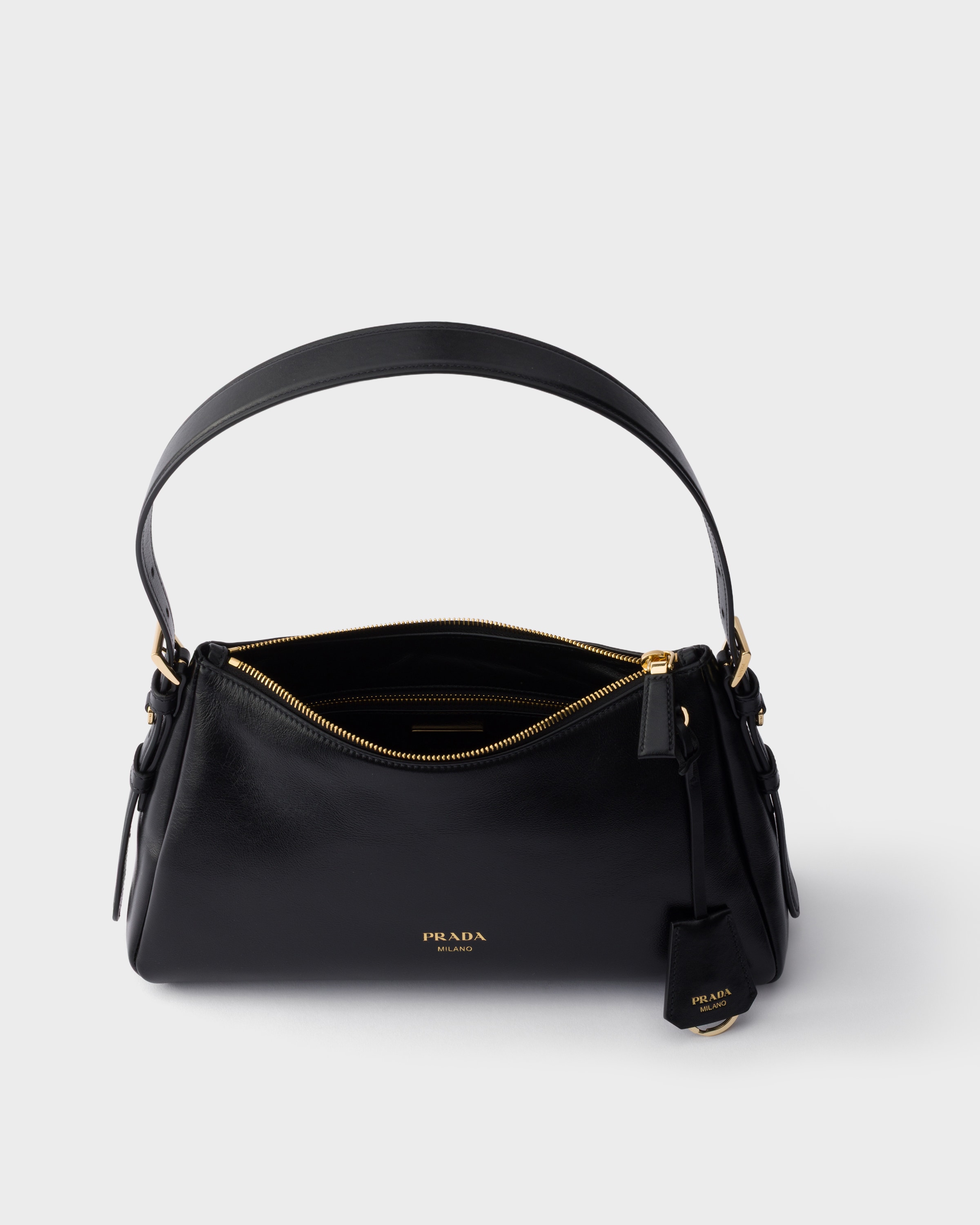 Black Prada Aimée medium leather shoulder bag | PRADA - Turkey