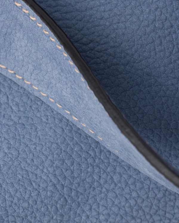 Prada Aimée large nubuck leather shoulder bag - Aviation Blue Prada Aimée large nubuck leather shoulder bag - Aviation Blue