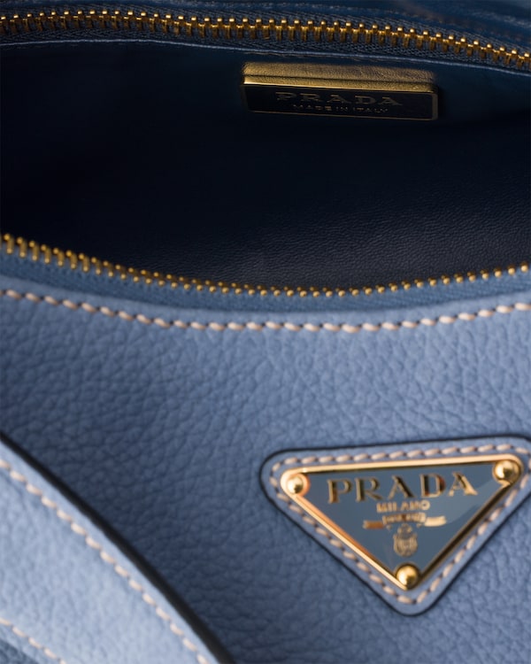 Prada Aimée large nubuck leather shoulder bag - Aviation Blue Prada Aimée large nubuck leather shoulder bag - Aviation Blue