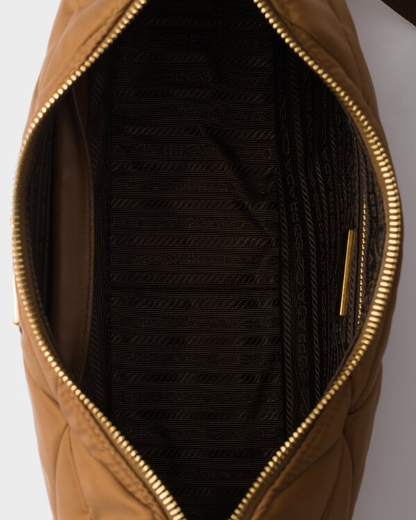 Large padded Re-Nylon bag - Brandy Large padded Re-Nylon bag - Brandy