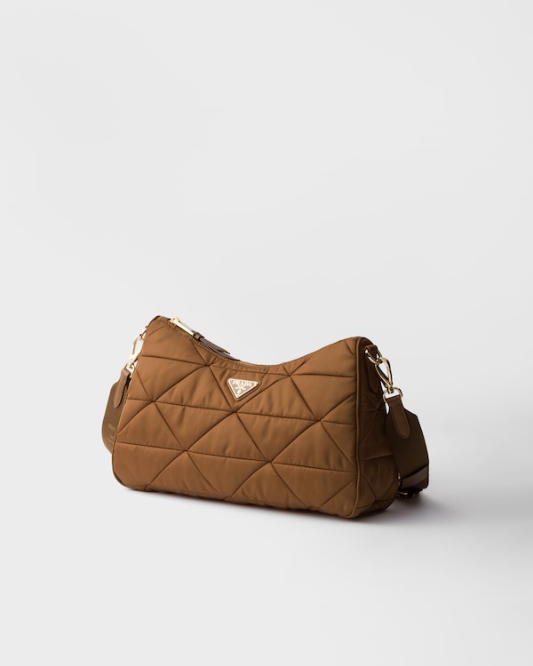 Large padded Re-Nylon bag - Brandy Large padded Re-Nylon bag - Brandy