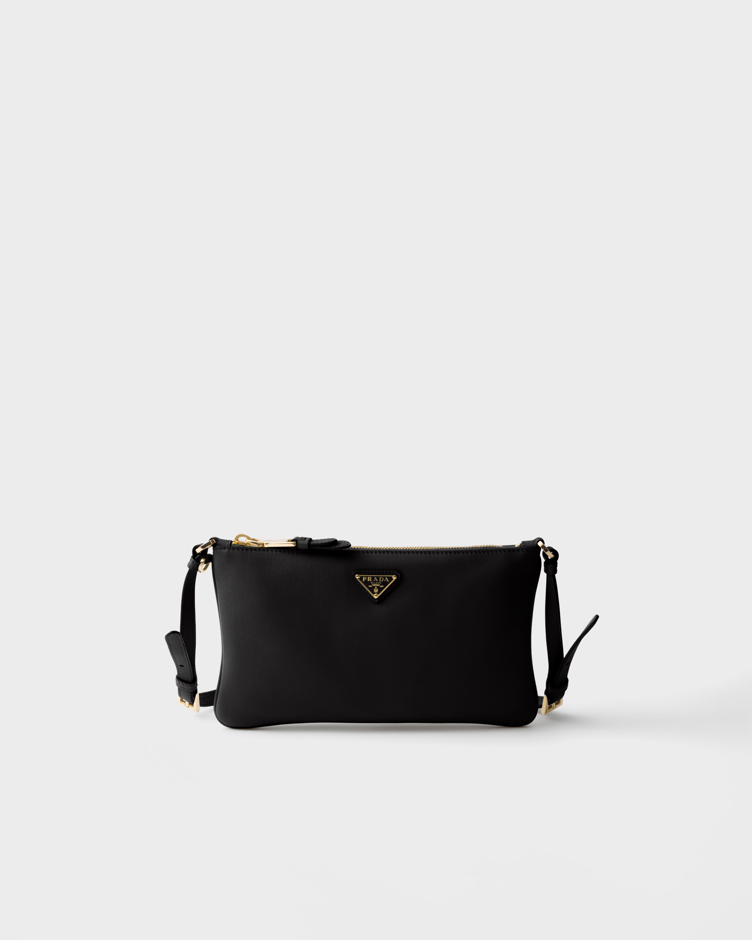 Prada Leather Pouch In Black